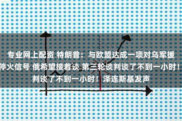 专业网上配资 特朗普：与欧盟达成一项对乌军援协议！乌释放停火信号 俄希望接着谈 第三轮谈判谈了不到一小时！泽连斯基发声