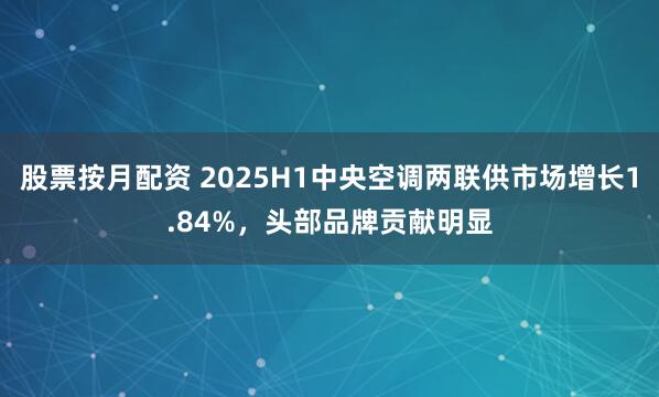股票按月配资 2025H1中央空调两联供市场增长1.84%，头部品牌贡献明显