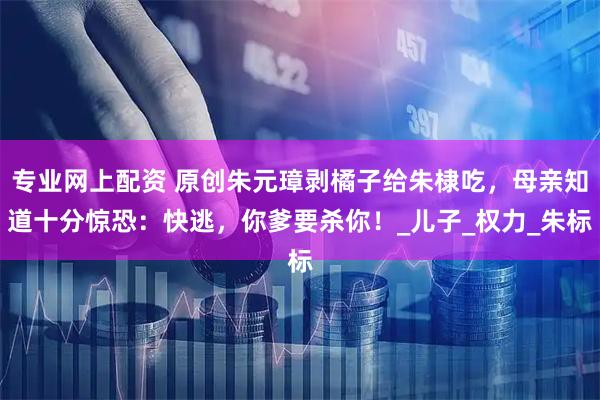 专业网上配资 原创朱元璋剥橘子给朱棣吃，母亲知道十分惊恐：快逃，你爹要杀你！_儿子_权力_朱标